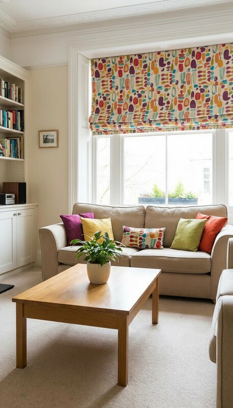 Vidám színes római roló