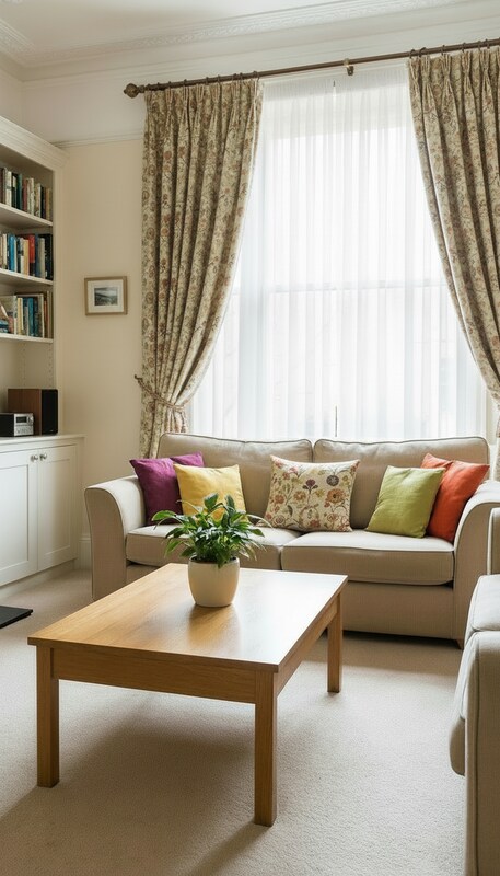 Romantikus virágos textilek a szobában